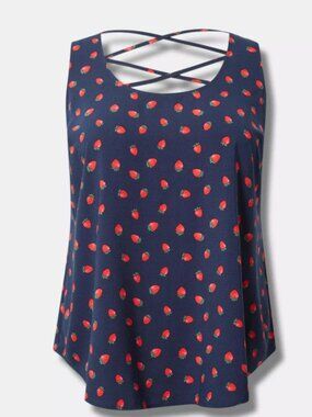 TORRID Challis Back Criss Cross Tank